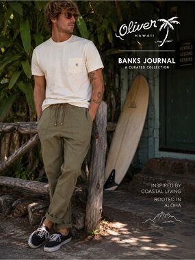 Oliver Hawaii x Banks Journal Herringbone Utility Pants Olive Workwear Men’s 28